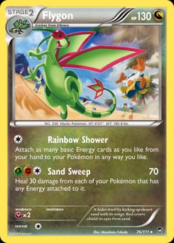 2014 Furious Fists Flygon #76 card