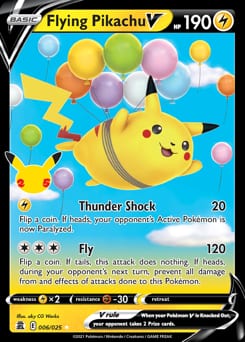 Celebrations Flying Pikachu V #6 card