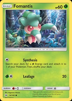 Sun & Moon Fomantis #14 card