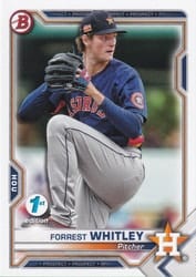2021 Bowman 1st Edition Base Set Forrest Whitley #BP-9 card
