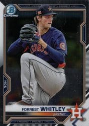2021 Bowman Chrome Prospects Forrest Whitley #BCP-9 card
