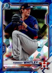 2021 Bowman Sapphire Edition Base Set Forrest Whitley #BCP-9 card