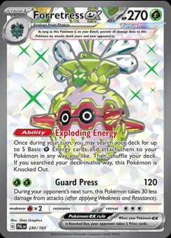 Paldea Evolved Forretress ex #230 card