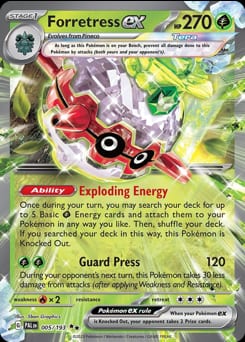 Paldea Evolved Forretress ex #5 card