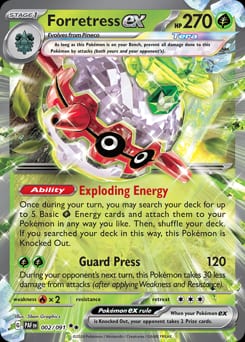 Paldean Fates Forretress ex #2 card