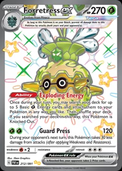 Paldean Fates Forretress ex #212 card