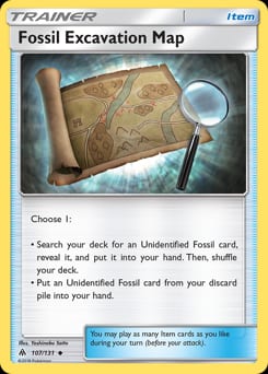 Forbidden Light Fossil Excavation Map #107 card