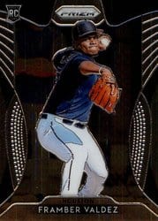 2019 Panini Prizm Base Set Framber Valdez #82 card