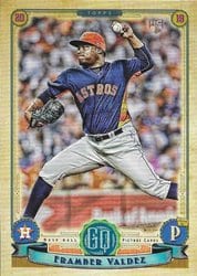 2019 Topps Gypsy Queen Base Set Framber Valdez #217 card