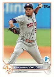 2022 Topps 1st Edition Base Set Framber Valdez #261 card