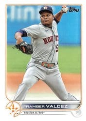 2022 Topps Base Set Framber Valdez #261 card