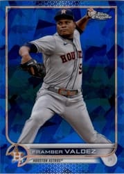 2022 Topps Chrome Sapphire Edition Base Set Framber Valdez #261 card