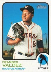 2022 Topps Heritage Base Set Framber Valdez #375 card