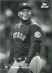 2023 Topps Black & White Base Set Framber Valdez #17 card