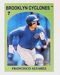 2021 Topps Heritage Minor League 1972 Topps Venezuela Stamp Cards Francisco Alvarez #72TVS-7 card