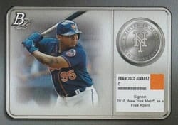 2022 Bowman Platinum Minted in Merit Francisco Alvarez #MM-12 card