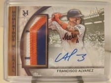 2025 Topps Museum Collection Momentous Material Jumbo Patch Autographs Francisco Alvarez #MMJPA-FA card