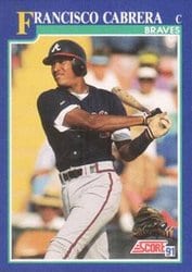 1991 Score Base Set Francisco Cabrera #63 card