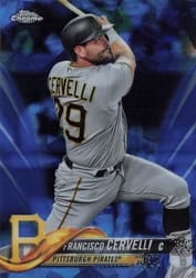 2018 Topps Chrome Sapphire Edition Base Set Francisco Cervelli #527 card