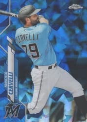 2020 Topps Chrome Update Sapphire Edition Base Set Francisco Cervelli #U-20 card