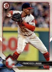 2018 Bowman Base Set Francisco Lindor #40 card