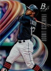 2018 Bowman Platinum Base Set Francisco Lindor #80 card