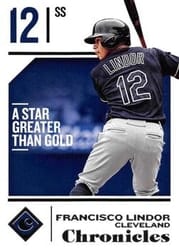 2018 Panini Chronicles Base Set Francisco Lindor #55 card