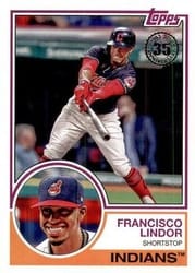 2018 Topps 1983 Topps Baseball 35th Anniversary Francisco Lindor #83-95 card