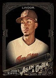 2018 Topps Allen & Ginter X Base Set Francisco Lindor #210 card