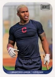 2018 Topps Archives Snapshots Base Francisco Lindor #AS-FL card