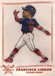 2018 Topps Big League Star Caricature Reproductions Francisco Lindor #SCR-FL card