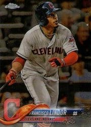 2018 Topps Chrome Base Set Francisco Lindor #73 card