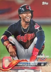 2018 Topps Opening Day Base Set Francisco Lindor #39b card