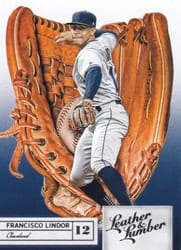 2019 Panini Leather & Lumber Base Set Francisco Lindor #9 card