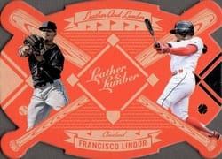 2019 Panini Leather & Lumber Leather and Lumber Francisco Lindor #LAL-9 card