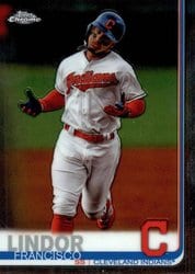 2019 Topps Chrome Base Set Francisco Lindor #68 card