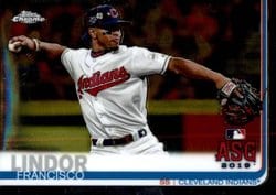 2019 Topps Chrome Update Base Set Francisco Lindor #82 card