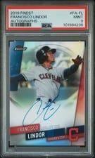 2019 Topps Finest Autographs Francisco Lindor #FA-FL card