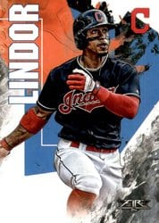 2019 Topps Fire Base Set Francisco Lindor #113 card