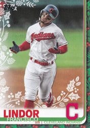 2019 Topps Holiday Base Set Francisco Lindor #HW74 card