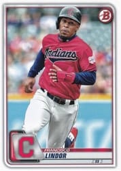 2020 Bowman Base Set Francisco Lindor #4 card
