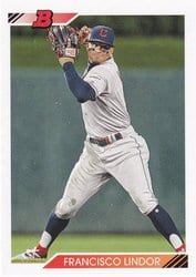 2020 Bowman Heritage Base Set Francisco Lindor #4 card
