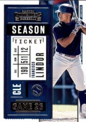 2020 Panini Contenders Base Set Francisco Lindor #3 card