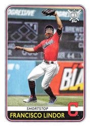 2020 Topps Big League Base Set Francisco Lindor #215 card