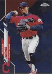 2020 Topps Chrome Base Set Francisco Lindor #156 card