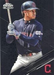 2020 Topps Chrome Black Base Set Francisco Lindor #80 card