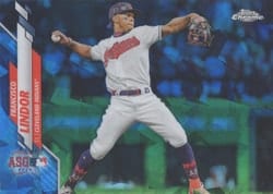 2020 Topps Chrome Update Sapphire Edition Base Set Francisco Lindor #U-143 card