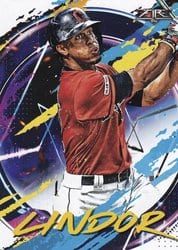 2020 Topps Fire Base Set Francisco Lindor #24 card