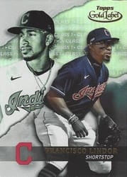 2020 Topps Gold Label Base Set Francisco Lindor #32 card