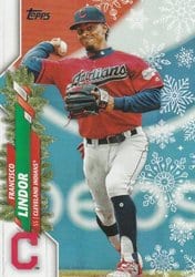 2020 Topps Holiday Base Set Francisco Lindor #HW152 card